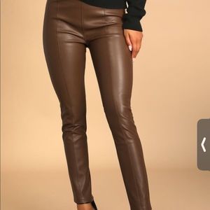 Free people faux leather pants size 27